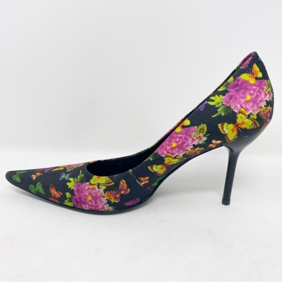 BCBGirls Floral Butterfly Spike Heels Size 8 Pointed Toe Barbiecore - Picture 6 of 9